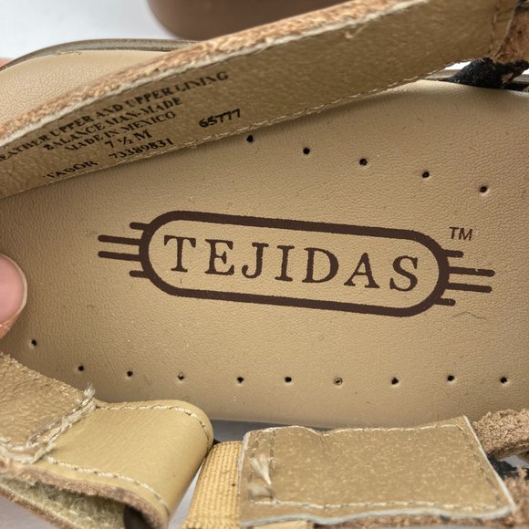 Tejidas Leather Brown Weave Sandals 7.5 - Picture 8 of 11